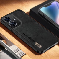 Ốp Điện Thoại Da Cổ Cho Realme C55 C 55 RealmeC55 4G Chống Rơi Vỏ Chống Sốc Xe Gắn Từ Tính Giá Đỡ Mặt Sau