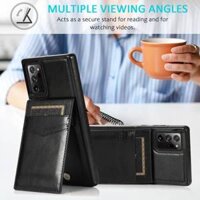 Ốp điện thoại da có ngăn đựng thẻ và giá đỡ chống sốc ZY-07 cho Samsung Galaxy Note 8 9 10 Plus 20 Ultra