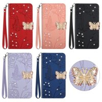 Ốp Điện Thoại Da Kiểu Ví Lật Đính Kim Cương Đơn Giản Cho iPhone 6S Plus 7 Plus 8 Plus X XR XS MAX SE 2020 2022