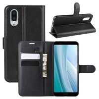 Ốp Điện Thoại Da Litchi Cho Sharp Aquos Sense 3 Lite Sense3 Sense 6 7 Plus Ví Có Khe Cắm Thẻ Giá Đỡ Flip Case Cover