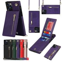 Ốp Điện Thoại Da Mềm Kèm Ví Và Dây Đeo Cho Samsung Galaxy Note 9 10 20 Pro Ultra