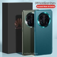 Ốp Điện Thoại Da Nhám Viền Kim Loại Sang Trọng Chống Sốc Bảo Vệ Camera Cho Huawei Mate 50 Pro 50Pro Mate50 Mate50Pro