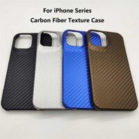 Ốp Điện Thoại Da PU Cứng Họa Tiết Sợi Carbon Sang Trọng Cho Apple iPhone 13 12 11 Pro Max Bảo Vệ