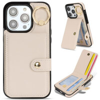 Ốp Điện Thoại Da PU Thời Trang Có Móc Khóa Cho IPhone 16 15 14 13 12 11 Pro Max 7 8 Plus XS X Bộ Ví Thiết Kế Mặt Sau Vỏ Chống Sốc