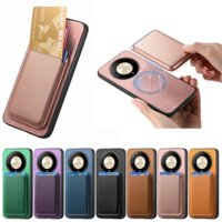 Ốp Điện Thoại Da PU Từ Tính Trơn Da PU Cho Honor X9B X8B X7B X7A Honor Magic6 Pro X50i Plus Đẩy Kéo Thẻ Túi Vỏ Bao