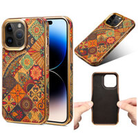 Ốp Điện Thoại Da Sang Trọng Cho iPhone 15 14 13 12 Pro Max 15Plus 14Plus Ốp Lưng Bảo Vệ Vỏ Điện Thoại