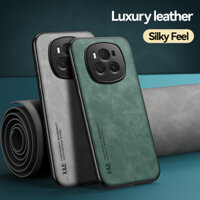Ốp Điện Thoại Da Sang Trọng Cho Honor Magic 6 Pro 6Pro Xe Gắn Từ Tính Vỏ Chống Vân Tay Chống Rơi Ốp Lưng