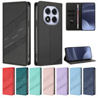 Ốp Điện Thoại Da Thời Trang Cho Xiaomi 14T Redmi Note 14 13 Pro Plus Flip KickStand Thanh Lịch Nổi Ví Bao Khe Cắm Thẻ