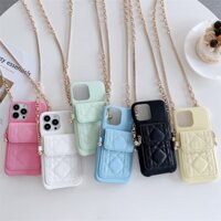 Ốp Điện Thoại Dạng Túi Đựng Thẻ Có Dây Xích Đeo Bảo Vệ Toàn Diện Cho IPhone 14 Pro Max 14 Promax 13 12 11 Pro