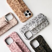 Ốp điện thoại dây đeo cổ tay bằng da thời trang cho iPhone 16 15 14 13 12 11 Pro Max Vỏ bảo vệ ip 15pro 14pro Vỏ cứng chống sốc