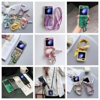 Ốp Điện Thoại Dây Đeo Ngang Cho Samsung Galaxy Z Flip 5 Flip3 Flip4 5G Vỏ Cứng Chống Sốc