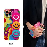 Ốp điện thoại dây đeo tay Colorful smiley flower