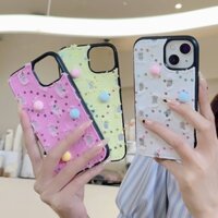 Ốp Điện Thoại denim Đính Hạt Đậu Lấp Lánh Thời Trang Chống Sốc / Bụi Bẩn Cho iphone 13 11 pro max 14 12 pro max