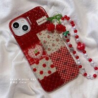 Ốp điện thoại di động Apple họa tiết kẻ sọc chấm bi Ốp mềm cá tính dùng cho iPhone 16 Pro Max 15 Plus 12 11 bao toàn bộ XS Max 7 8 Plus sợi lông vũ 14 Pro XR 13 Vỏ bảo vệ chống rơi