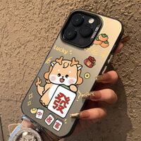 Ốp điện thoại di động Apple màu bạc may mắn dùng cho iPhone 15 Pro Max 14 Plus 13 Pro Max Max Max 7 8 Plus XR 12 Pro Max 11 vỏ cứng chống rơi