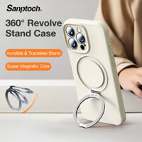 Ốp điện thoại di động có thể xoay 360 Sanptoch Vỏ bảo vệ silicon lỏng IPhone 16 15 14 13 Pro Max IPhone 16 Pro Max Vỏ bảo vệ chống sốc có giá đỡ từ tính