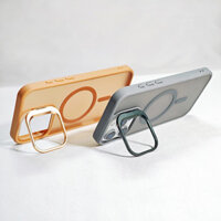 Ốp điện thoại di động mờ từ tính IPhone 16 Plus 15 14 Pro Max 11 12 13 Giá đỡ máy ảnh ống kính kim loại Mini Vỏ cứng.