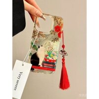 Ốp điện thoại di động phù hợp Mèo Hoa mai kiểu Trung Quốc mới vỏ iPhone 14 15promax 16 mẫu mới 13 bao toàn bộ 12 nữ