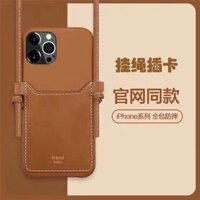 Ốp Điện Thoại Diagonal iphone14promax Thẻ Thích Hợp Cho Apple 12 Có Dây Buộc 13 Một Vai 14pro Dây 11 Ba Lô Nữ 13 pro Có Thể Mang Theo 12 pro Có Dây Da 11 Da Thật Celine