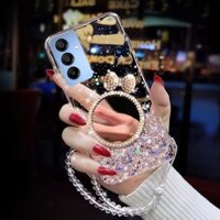 Ốp Điện Thoại Đính Kim Tuyến Có Gương Trang Điểm Cho Samsung Galaxy A15 LTE A25 A35 A55 A05 A05S S23 FE M34 5G 4G