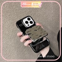 Ốp Điện Thoại Dùng Cho Apple Màu Đen Kèm Gương Soi mặt lưng Iphone