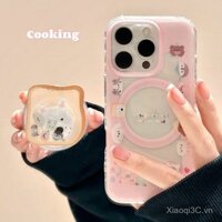 Ốp điện thoại dùng cho iPhone 7 8 X XR XSMAX 11 12 13 14 15 16 Pro max Plus Giá đỡ hút từ Tây Nguyên bao toàn bộ Ốp mềm Vỏ bảo vệ chống va đập vỏ ngoài HV0B