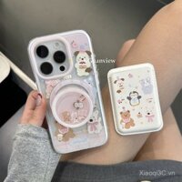 Ốp điện thoại dùng cho iPhone 7 8 X XR XSMAX 11 12 13 14 15 16 Pro max nền tảng nhỏ chim cánh cụt di động giá đỡ mềm chống rơi bao toàn bộ vỏ bảo vệ vỏ từ ADBC