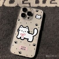 Ốp điện thoại dùng cho iPhone16/15promax Dùng cho mèo con kiểu điểm ảnh 14/13/12 mềm 11/XS