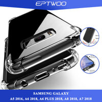 Ốp điện thoại eptwoo cho Samsung Galaxy A5 2016 A6 Plus A8 A7 2018 Ốp silicon TPU trong suốt chống trầy xước mỏng bảo vệ bốn góc FS-00 LazadaMall
