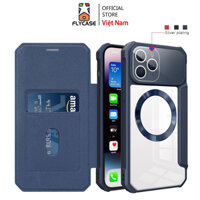 Ốp Điện Thoại FLYCASE Da Viền Dẻo Nắp Gập Từ Tính Kiểu Ví Sang Trọng Cho iPhone 11 12 13 14 Pro Max X XS XR XS Max