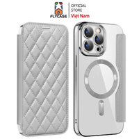 Ốp Điện Thoại FLYCASE Da Viền Dẻo Nắp Gập Từ Tính Kiểu Ví Sang Trọng Cho For iPhone 11 12 13 14 15 16 Pro Max 14 15 Plus