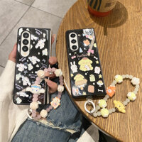 Ốp điện thoại gập hình chú chó Samsung Galaxy Z Fold 6 5 4 3 gương PC Cinnamoroll