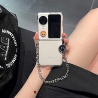 Ốp điện thoại gập trong suốt 3D Smile Face cho OPPO Find N3 FLIP N2 FLIP Vỏ bảo vệ bìa cứng