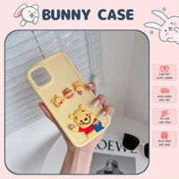 Ốp điện thoại gấu Pooh gắn sticker dễ thương - Ốp Lưng Nhựa Dẻo Cao Cấp Cho IP 6 7 8 Plus X XS XSMax 11 12 13 14 Pro Max