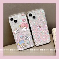 Ốp Điện Thoại Gemini Long Lanh kiki lala Ốp Lưng Trong Suốt Cho iphone 16 15 14 13 11 12 pro max XR