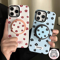 Ốp điện thoại giá đỡ từ tính toàn màn hình Ins cho IPhone 16 15 14 13 12 Pro Max Ốp lưng cứng lai chống rơi