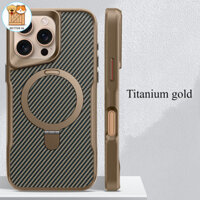 Ốp điện thoại giá đỡ vô hình từ tính bằng sợi Carbon mới Thích hợp cho IPhone 12 13 14 15 16 Pro Max 16plus Vỏ bảo vệ chống rơi họa tiết Kevlar