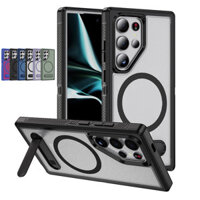 Ốp Điện Thoại Giáp Từ Tính 2 Trong 1 Có Chân Đế Cho Samsung S25 Ultra Plus Sạc Không Dây