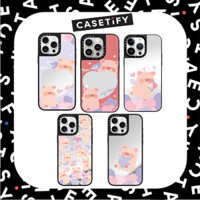 Ốp điện thoại gương trang điểm hình chú heo con đáng yêu CASE.TiFY cho Iphone 15 16 Pro Max / Iphone 14 Pro Max / Iphone 13 Pro Max / Iphone 12 Pro Max Iphone 11