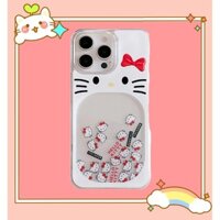 Ốp điện thoại Hello Kitty Long lanh Tương thích iPhone 16 plus 15 14 13 12 Pro Max 11 Hello Kitty