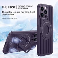 Ốp Điện Thoại Hình Bộ Xương Tản Nhiệt Gắn Nhẫn Đỡ Nam Châm Chống Sốc / Dấu Vân Tay Cho Iphone 14 Pro Max 13 1