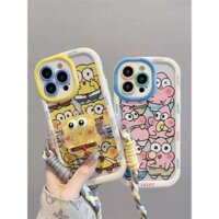 Ốp Điện Thoại Hình Bọt Biển Gắn Dây Đeo Chéo Cho iphone 14 promax 13 12 11 xr 15