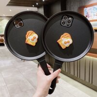 Ốp Điện Thoại Hình Chảo Rán Trứng 3d Cho iphone 15 pro 14 13 mini 12 pro max 11 pro se 10X7 8 6s plus xr xs max