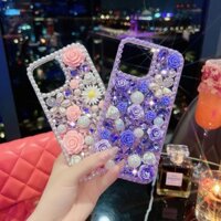 Ốp Điện Thoại Hình Hoa Đính Ngọc Trai Cho iPhone 15 XS MAX XR 6s 7Plus 8PLUS 14 13 12 11PRO Max Phone case