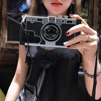 Ốp Điện Thoại Hình Máy Ảnh 3D Có Dây Đeo Cho Samsung Galaxy S21 S22 Plus S23 Ultra Note 20 S24 Ultra