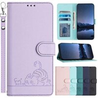 Ốp Điện Thoại Hình Mèo Hoạt Hình Cho Xiaomi Redmi A5 Ốp Lưng RedmiA5 Redmi A1 A2 A3 Pro A3X A4 A1 + A2 + Ốp Lưng Ví Da Flip Cover Dây Đeo