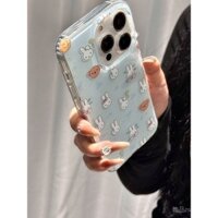 Ốp điện thoại hình thỏ Miffy hoạt hình tương thích với iPhone 15 Pro Max, iPhone 16, chống sốc, mềm cho iPhone 13/14, 12/11