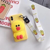 Ốp điện thoại hình thú 3D siêu dễ thương cho iphone 56786p7p8pxxmax ảnh shop tự chụp - Vịt vàng ,iphone xmax