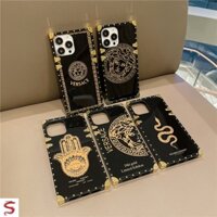 Ốp Điện Thoại Hình Vuông Màu Đen Thời Trang Cho iPhone 11 Pro Max 14 12 13 Mini Xs Max XR 7 Plus 6s Plus