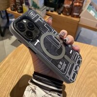 Ốp Điện Thoại Họa Tiết Bảng Mạch Công Nghệ Hít Nam Châm Mặt Nhám 13 / 12 Cho iPhone 14 Pro Max Plus